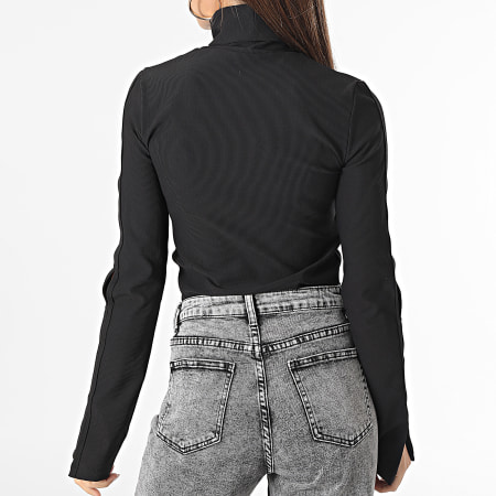 Calvin Klein - Tee Shirt Manches Longues Col Roulé Femme 2014 Noir