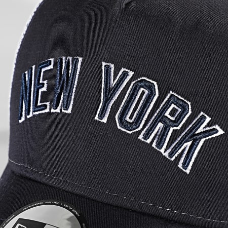 New Era - Team Script New York Yankees Cappello Trucker Blu Navy Bianco