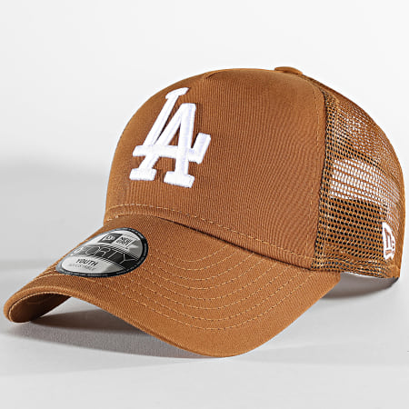 New Era 9FORTY A Frame All Day Trucker Los Angeles Dodgers MLB Beige And Blue Trucker Hat New Era 9FORTY A Frame All Day Trucker Los Angeles Dodgers MLB Beige And Blue Trucker Hat