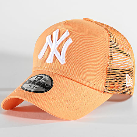 Kids New York Yankees League Essential Yellow/White A-frame Trucker