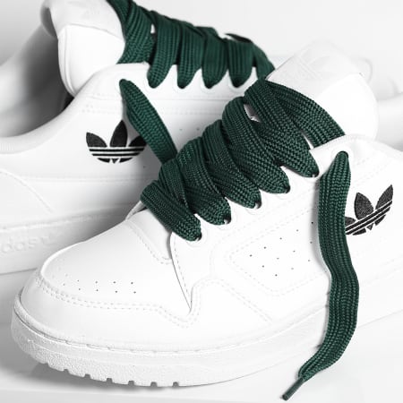 Adidas Originals - Zapatillas NY 90 White Core Black x Superlaced grandes cordones verdes