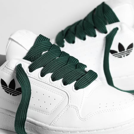 Adidas Originals - Zapatillas NY 90 White Core Black x Superlaced grandes cordones verdes