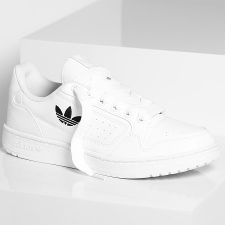 Adidas Originals - Zapatillas NY 90 White Core Black x Superlaced grandes cordones blancos
