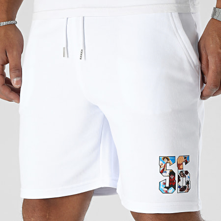 One Piece - Luffy Jogging Shorts Blanco