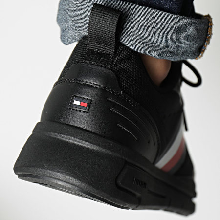 Tommy Hilfiger - Sneakers Modern Runner Stripes Knit 4835 Triple Black