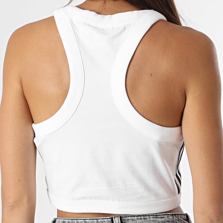 Adidas Originals - Camiseta de tirantes a rayas para mujer IC6061 Blanco