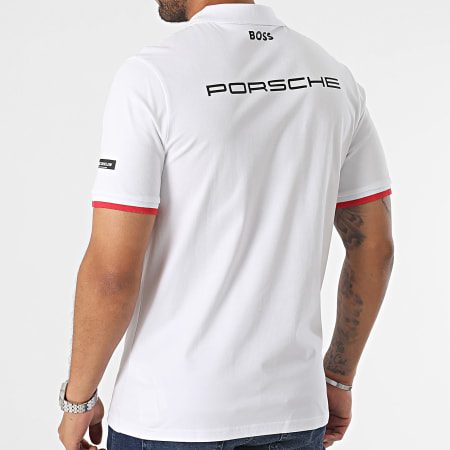 BOSS - Polo manica corta Porsche 701224878 Bianco