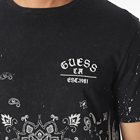 Guess - Tee Shirt Slim M3BI45 Noir Bandana