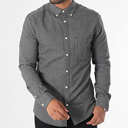 Only And Sons - Chemise Manches Longues A Carreaux Niko 22019878 Gris Chiné