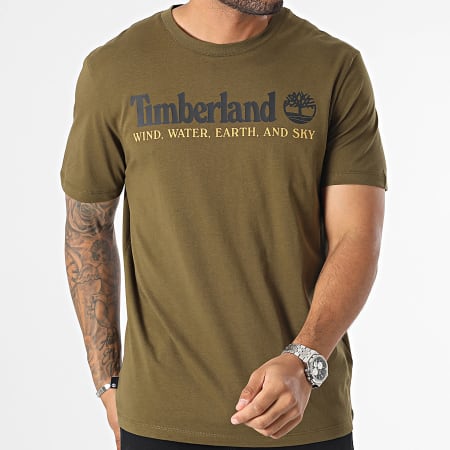 Timberland - Tee Shirt Wind Water Earth And Sky A27J8 Vert Kaki