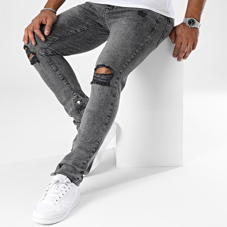 2Y Premium - Jeans slim grigio antracite