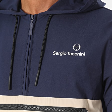 Sergio Tacchini - Open Track 40267 Chaqueta con capucha y cremallera beige marino