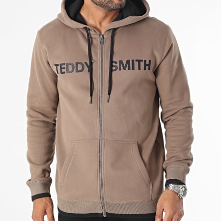 Teddy Smith - Giclass Sudadera con capucha y cremallera 10913638D Marrón