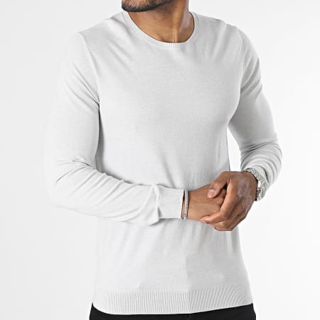 Teddy Smith - Pull Marc 11516478D Gris Chiné
