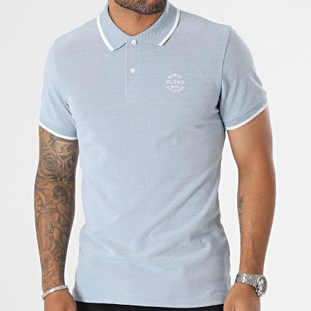 Blend - Polo Manga Corta Nate 20708180 Heather Blue