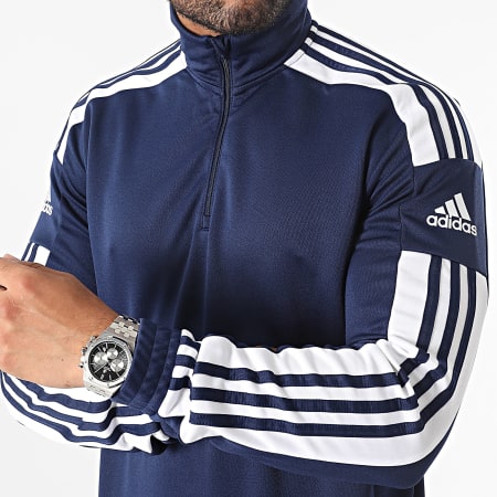 Adidas Sportswear - Sweat Quart de Zip Bandes Squad 21 HC6283 Bleu Marine