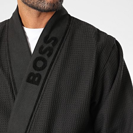 BOSS - Peignoir Waffle Kimono 50469787 Noir