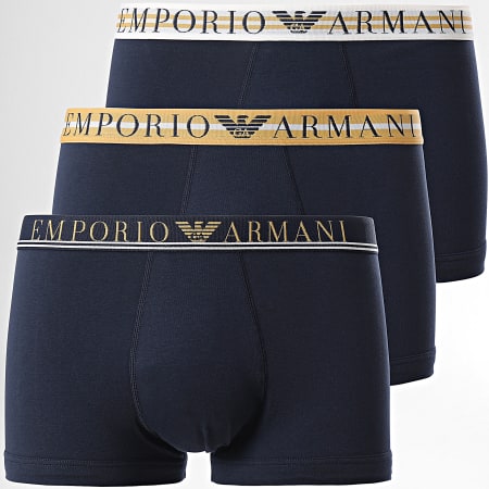 Emporio Armani - Lot De 3 Boxers 111357-3F723 Bleu Marine