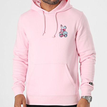 Sale Môme Paris - Sudadera con capucha y mangas de conejo Graffiti rosa