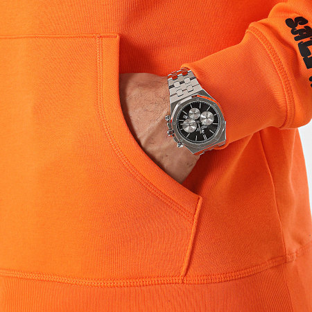 Sale Môme Paris - Sweat Capuche Sleeve Nounours Graffiti Orange