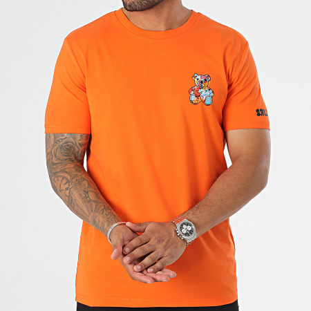 Sale Môme Paris - Tee Shirt Sleeve Nounours Graffiti Orange