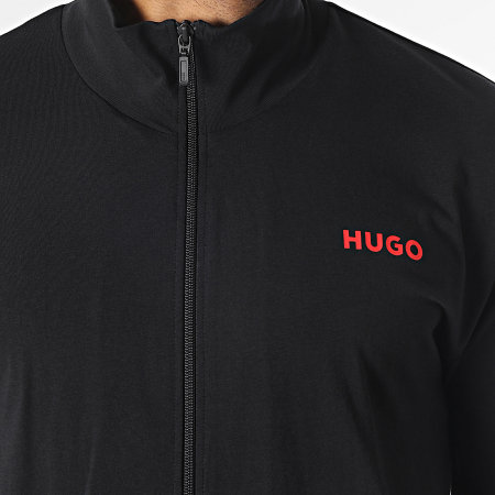 HUGO - Felpa con zip Linked 50505128 Nero