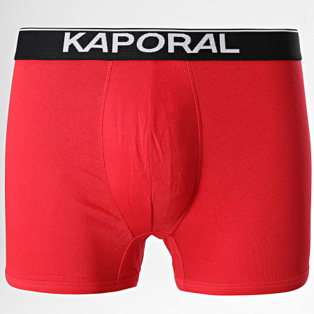 Kaporal - Set di 3 boxer Quad neri bianchi rossi