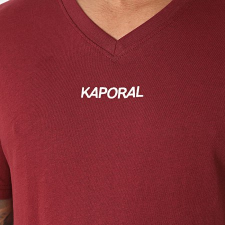 Kaporal - Tee Shirt Col V Seterm Bordeaux