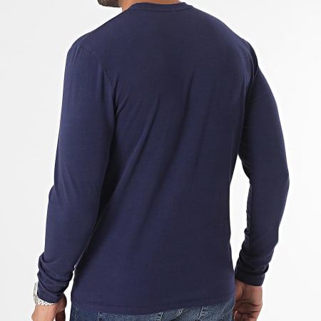 Pepe Jeans - Maglietta a maniche lunghe con logo blu navy