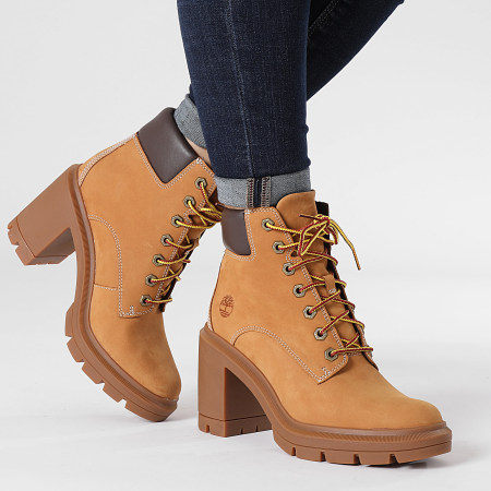 Timberland - Stivali donna Allington Heights 6 Inch Lace Up A5Y5R Wheat Nubuck
