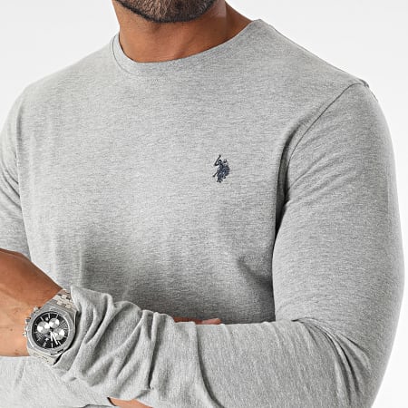 US Polo ASSN - Tee Shirt Manches Longues Will 66730-34502 Gris Chiné