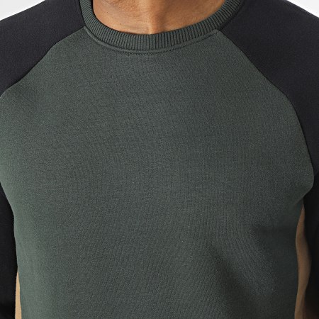 Blend - Crewneck sweatshirt 20715788 Groen Khaki Zwart Camel