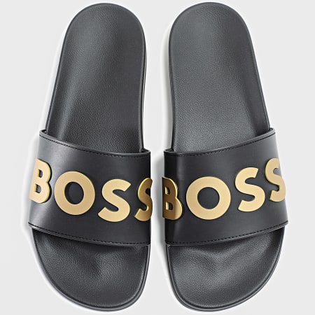 BOSS - Claquettes Kirk 50498241 Noir Doré