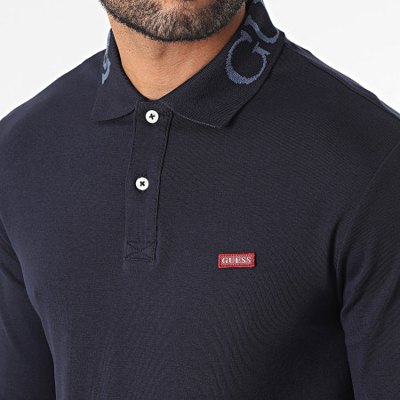 Guess - Polo manica corta M3YP36-KBL51 blu navy