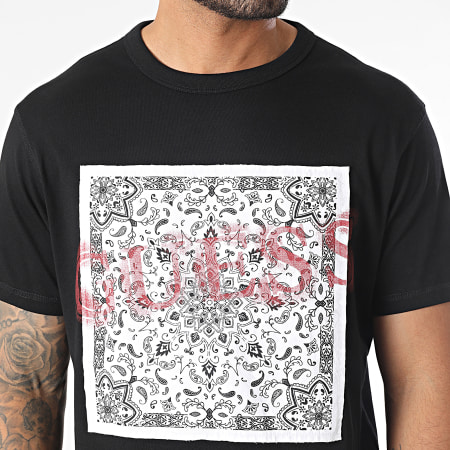 Guess - Camiseta M3BI84-K8FQ4 Bandana negra