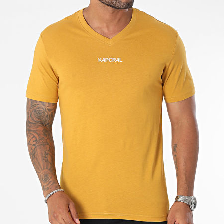 Kaporal - Camiseta cuello pico Seter Amarillo Mostaza