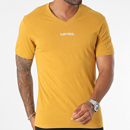 Kaporal - Camiseta cuello pico Seter Amarillo Mostaza