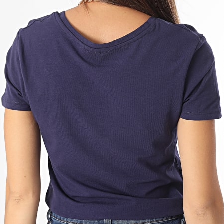 Kaporal - Camiseta de mujer con cuello en V León Azul Marino Oro
