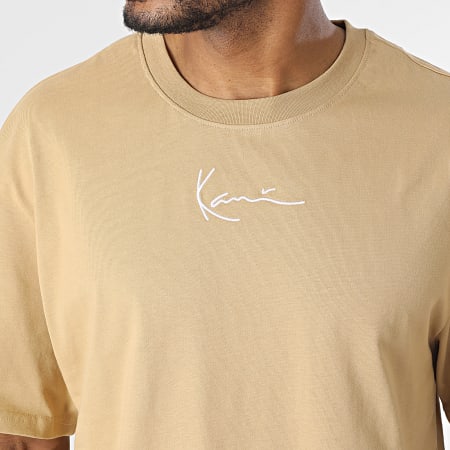 Karl Kani - Tee Shirt Small Signature Essential 6037800 Beige Foncé