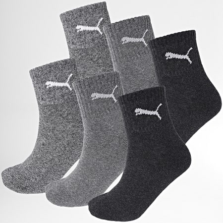 Puma - Lote de 6 pares de calcetines 701219576 Charcoal Heather Grey