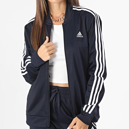Adidas Sportswear - Ensemble De Survetement A Bandes Femme 3 Stripes IJ8782 Bleu Marine