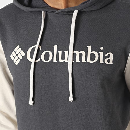 Columbia - Sweat Capuche Trek Colorblock 1976933 Beige Gris Anthracite