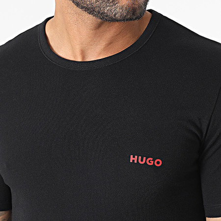 HUGO - Lot De 3 Tee Shirts 50480088 Blanc Vert Kaki Noir