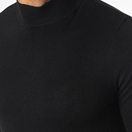 KZR - Maglione nero con collo a imbuto