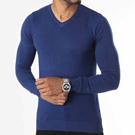 KZR - Jersey azul real con cuello en V