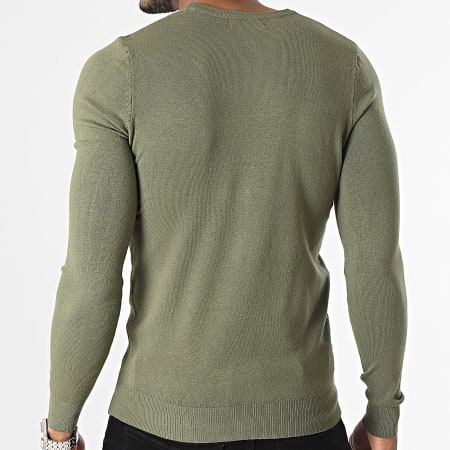 KZR - Maglia con scollo a V verde cachi