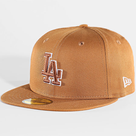New Era - Cappello fitted Los Angeles Dodgers Camel con profilo della squadra