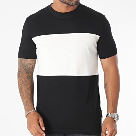 Tom Tailor - Tee Shirt 10337672-XX-12 Noir Blanc