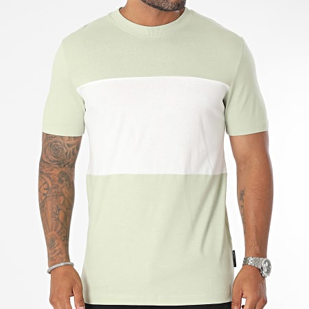 Tom Tailor - Tee Shirt 10337672-XX-12 Vert Blanc