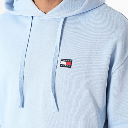 Tommy Jeans - Sweat Capuche Relax Badge 6369 Bleu Clair